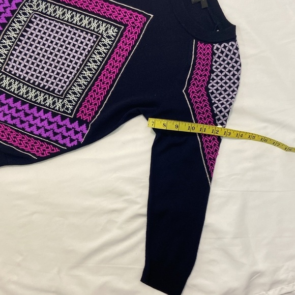 J.Crew Women’s Black or Blue /Multicolored Embroidered Sweater, Size-Small. - Picture 8 of 12